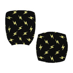 Black And Yellow Lightning Pattern Print Office Chair Cover