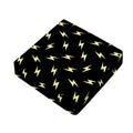 Black And Yellow Lightning Pattern Print Outdoor Seat Cushion Cover