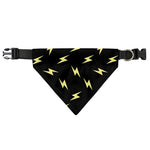 Black And Yellow Lightning Pattern Print Over The Collar Dog Bandana