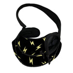 Black And Yellow Lightning Pattern Print Pet Sling Carrier