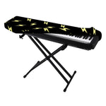 Black And Yellow Lightning Pattern Print Piano Keyboard Cover
