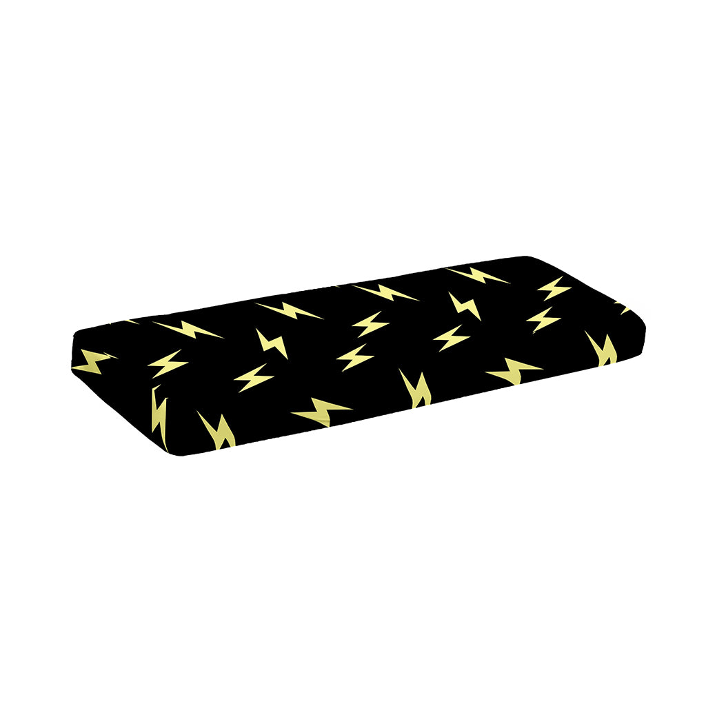 Black And Yellow Lightning Pattern Print Piano Keyboard Cover