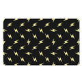 Black And Yellow Lightning Pattern Print Polyester Doormat