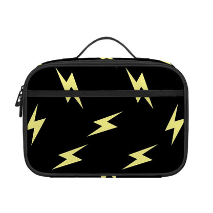 Black And Yellow Lightning Pattern Print Portable Lunch Bag