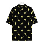 Black And Yellow Lightning Pattern Print Rayon Hawaiian Shirt