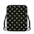 Black And Yellow Lightning Pattern Print Rectangular Crossbody Bag