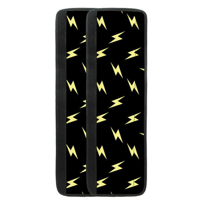 Black And Yellow Lightning Pattern Print Refrigerator Handle Covers