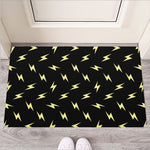 Black And Yellow Lightning Pattern Print Rubber Doormat