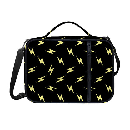 Black And Yellow Lightning Pattern Print Shoulder Strap Bible Bag