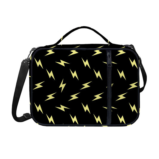 Black And Yellow Lightning Pattern Print Shoulder Strap Bible Bag