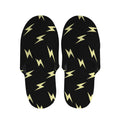 Black And Yellow Lightning Pattern Print Slippers