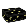 Black And Yellow Lightning Pattern Print Small Lunch Bag