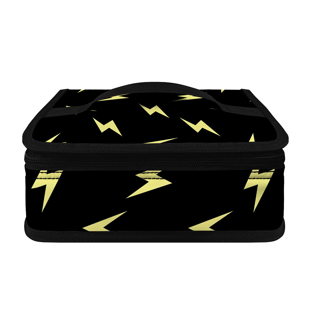 Black And Yellow Lightning Pattern Print Small Lunch Bag
