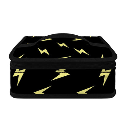 Black And Yellow Lightning Pattern Print Small Lunch Bag