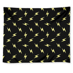 Black And Yellow Lightning Pattern Print Tapestry