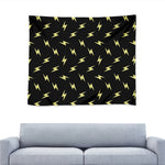Black And Yellow Lightning Pattern Print Tapestry