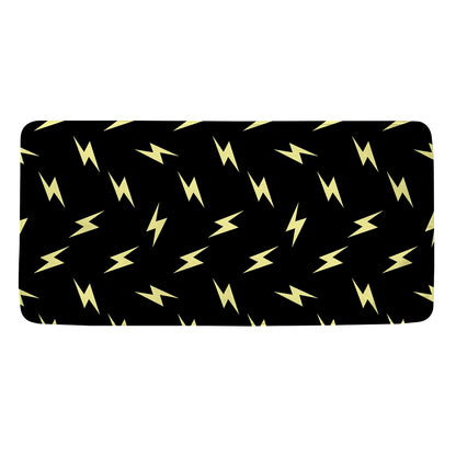 Black And Yellow Lightning Pattern Print Towel