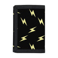 Black And Yellow Lightning Pattern Print Trifold Wallet