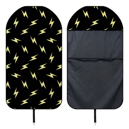 Black And Yellow Lightning Pattern Print Waterproof Car Seat Cover