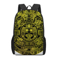 Black And Yellow Maya Calendar Print 17 Inch Backpack