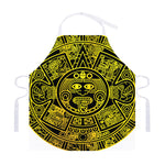 Black And Yellow Maya Calendar Print Adjustable Apron