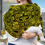 Black And Yellow Maya Calendar Print Baby Seat Cover