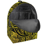 Black And Yellow Maya Calendar Print Backpack