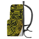 Black And Yellow Maya Calendar Print Backpack