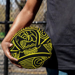 Black And Yellow Maya Calendar Print Basketball