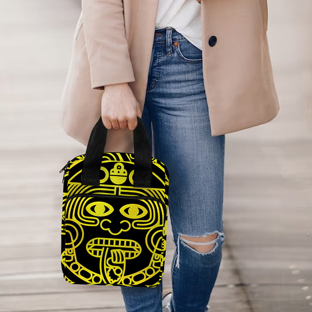 Black And Yellow Maya Calendar Print Bible Tote Bag