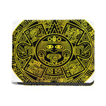 Black And Yellow Maya Calendar Print Bifold Wallet
