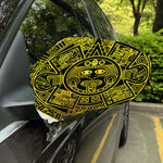 Black And Yellow Maya Calendar Print Car Side Mirror Covers