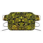 Black And Yellow Maya Calendar Print Car Windshield Snow Cover