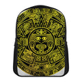 Black And Yellow Maya Calendar Print Casual Backpack