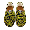Black And Yellow Maya Calendar Print Casual Shoes