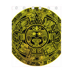 Black And Yellow Maya Calendar Print Curtain