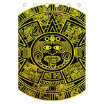 Black And Yellow Maya Calendar Print Curtain