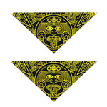 Black And Yellow Maya Calendar Print Dog Bandana