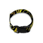 Black And Yellow Maya Calendar Print Dog Collar