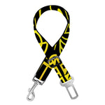 Black And Yellow Maya Calendar Print Dog Seat Belt