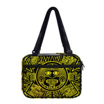 Black And Yellow Maya Calendar Print Double Strap Bible Bag