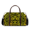 Black And Yellow Maya Calendar Print Duffel Bag