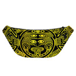 Black And Yellow Maya Calendar Print Fanny Pack