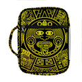 Black And Yellow Maya Calendar Print Front Pocket Bible Bag