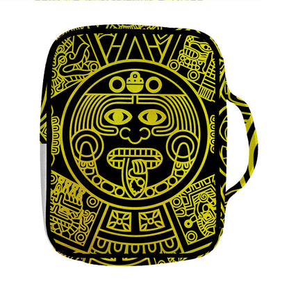 Black And Yellow Maya Calendar Print Front Pocket Bible Bag
