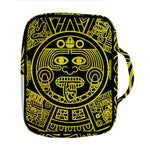 Black And Yellow Maya Calendar Print Front Pocket Bible Bag