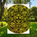 Black And Yellow Maya Calendar Print Garden Flag