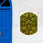 Black And Yellow Maya Calendar Print Garden Flag