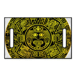 Black And Yellow Maya Calendar Print Golf Cart Seat Cover