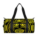 Black And Yellow Maya Calendar Print Gym Bag